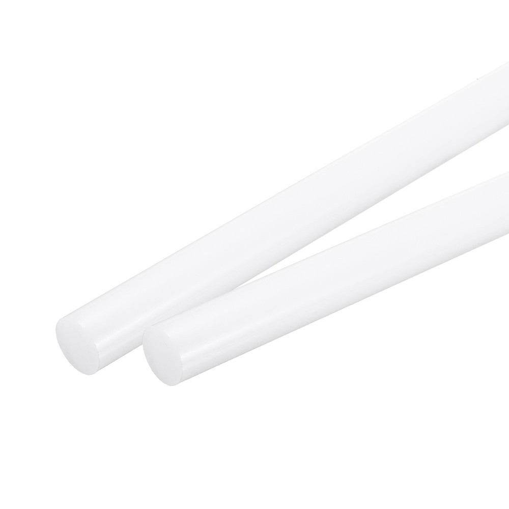 2Pcs ABS Plastic Rods, Diameter 18mm Length 400mm White Stick Solid Bar
