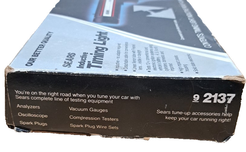 Vintage Sears Clamp On Inductive Timing Light Timing 9 2137