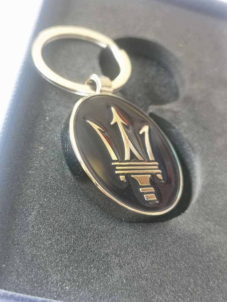 Maserati Black Logo Car Keychain Key Ring Key Chain