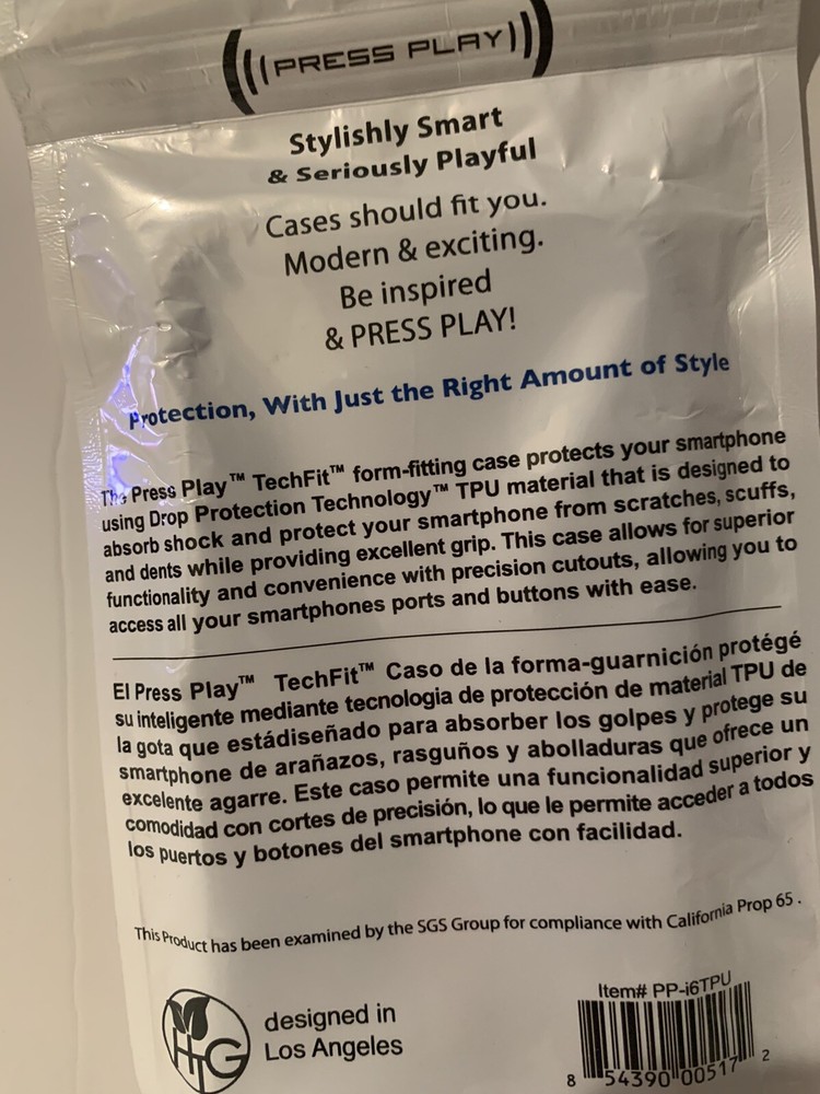 iPhone 6 TPU Techfit Blue Protective Case