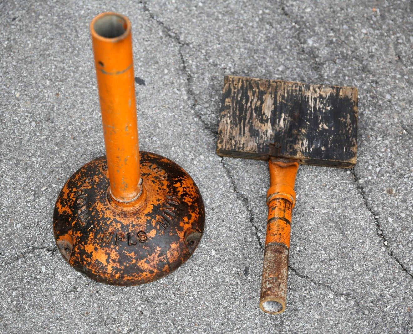 Vintage Air Meter Stand industrial cast iron base service station antique rack