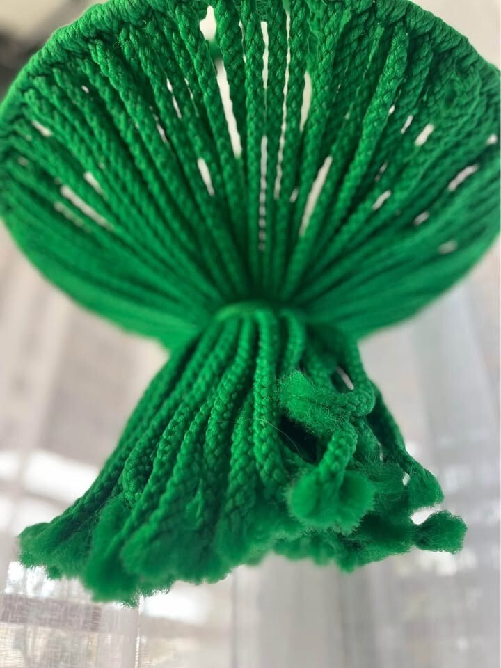 Vintage Green Macrame Plant Hanger