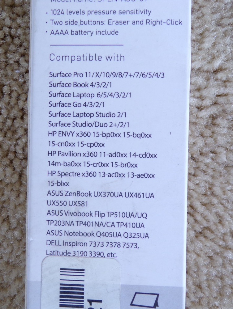 Active Stylus SPEN-ASU-01 @h20