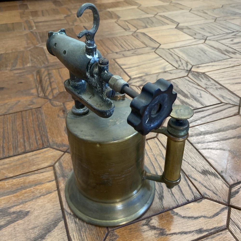 Antique Kant-Rust Solid Brass Blow Torch Welding Soldering Tool