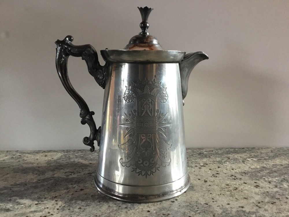 Victorian Silver Plated Insulated Cold Water Pitcher