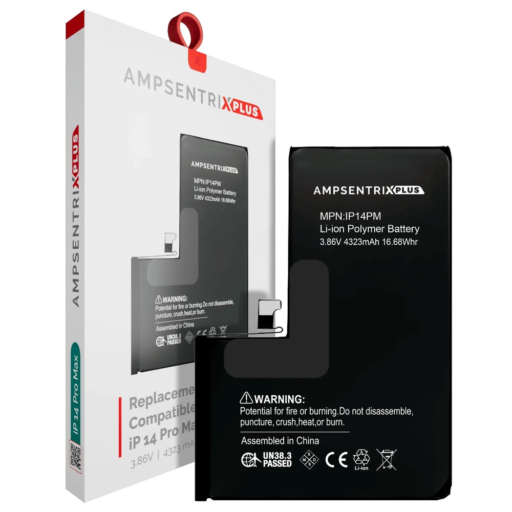 Replacement Battery For iPhone 14 Pro Max AmpSentrix+ No Message No Soldering