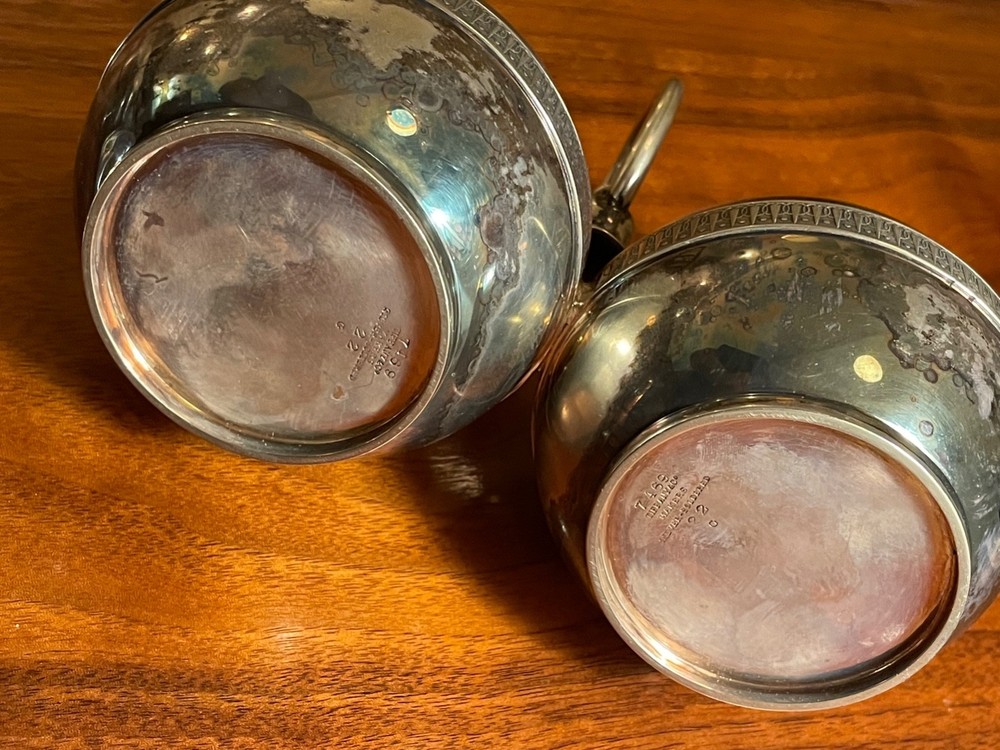 TIFFANY CO Silver Soldered Pots 7469 DOUBLE