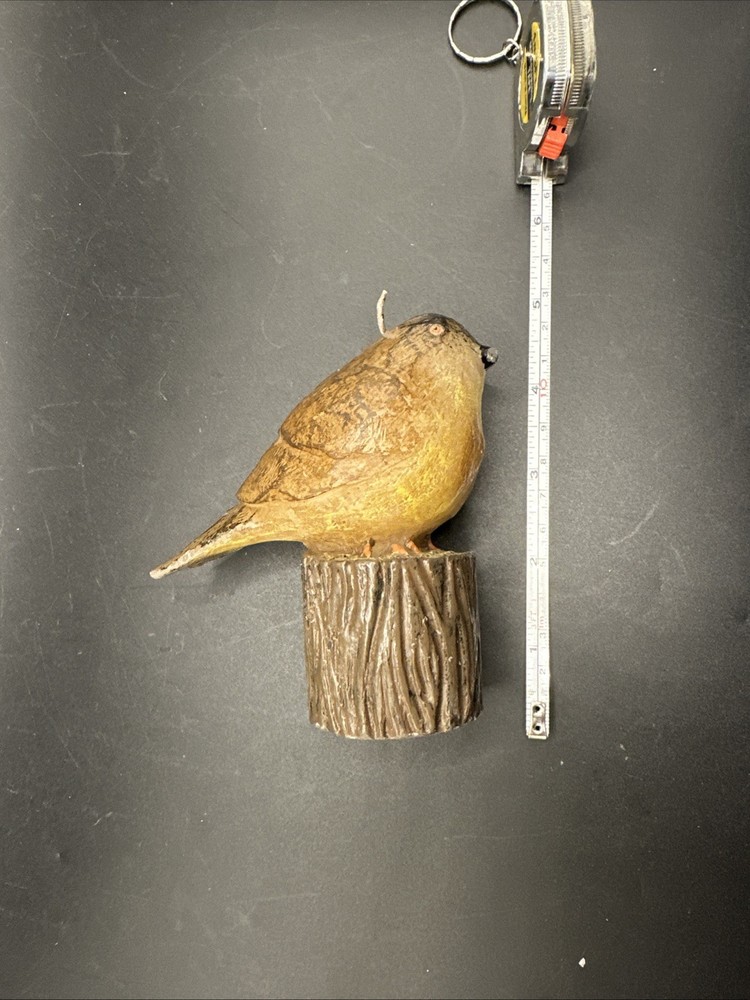 Vintage Wax Bird Candle Robin