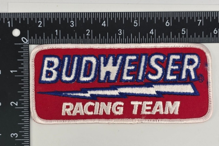 Budweiser Racing Team Patch Vintage Embroidered