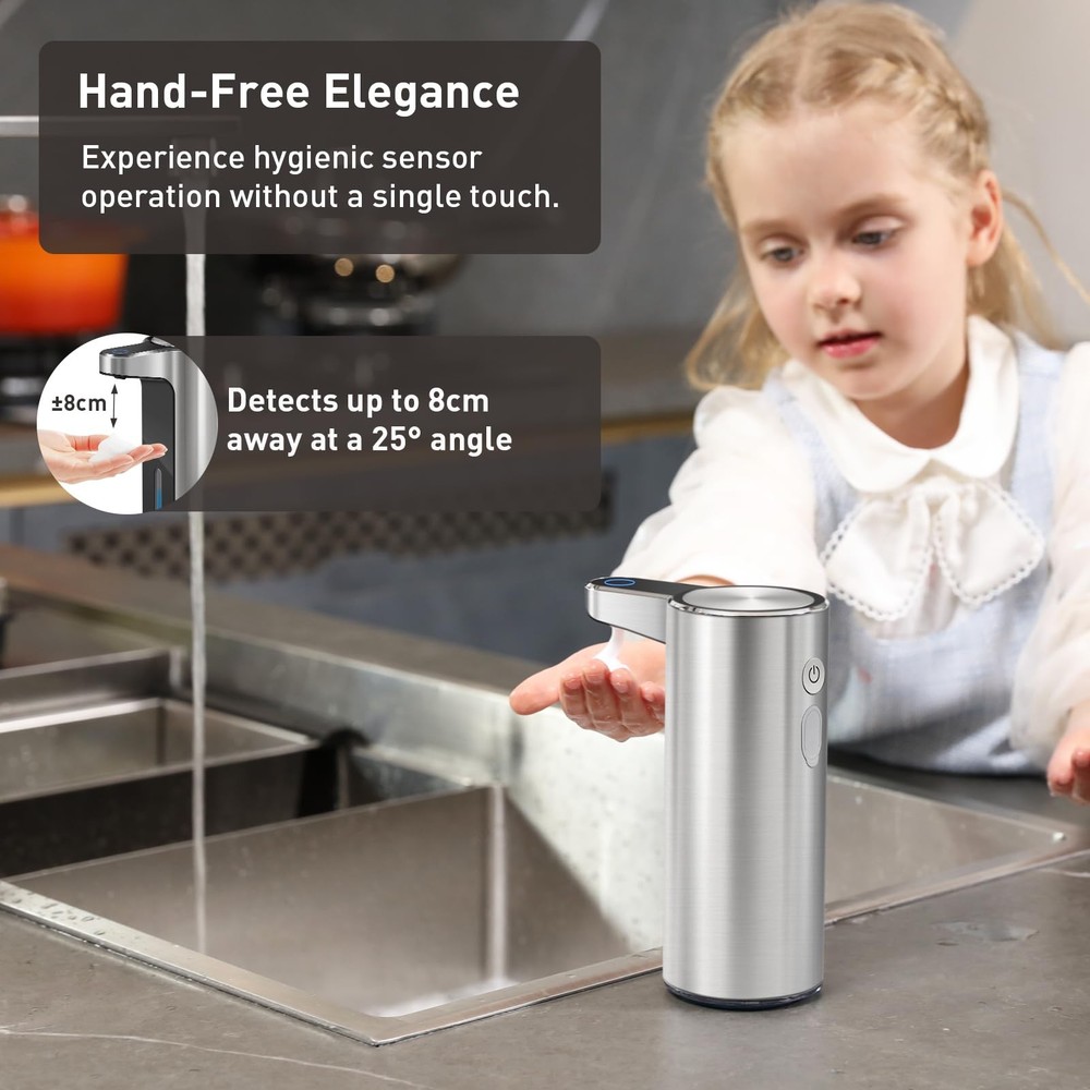 Automatic Foaming Soap Dispenser, Touchless Foam Hand Soap Dispenser for Bath...