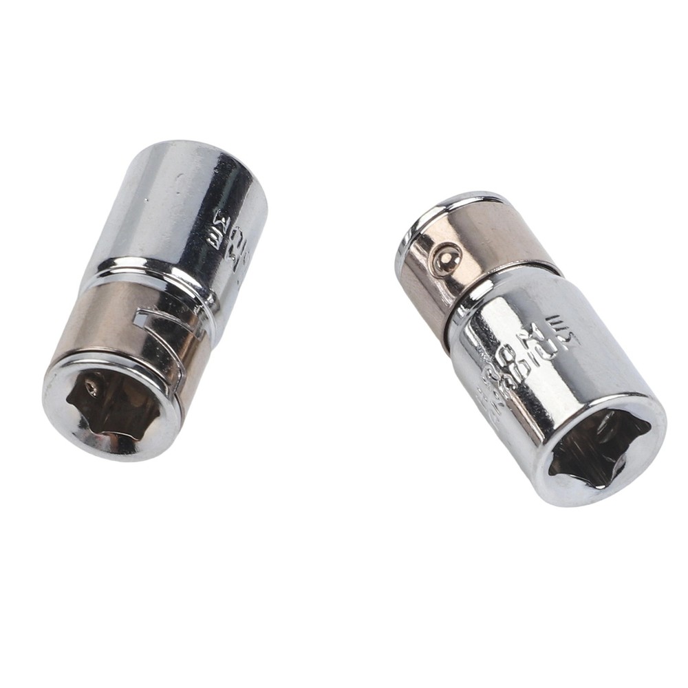 2 Pcs 1/4 Square Drive To 1/4 Hex Socket Bit Converter Screwdriver Bit Adapter