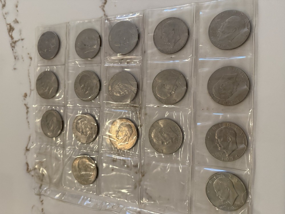 17  Eisenhower Dollars