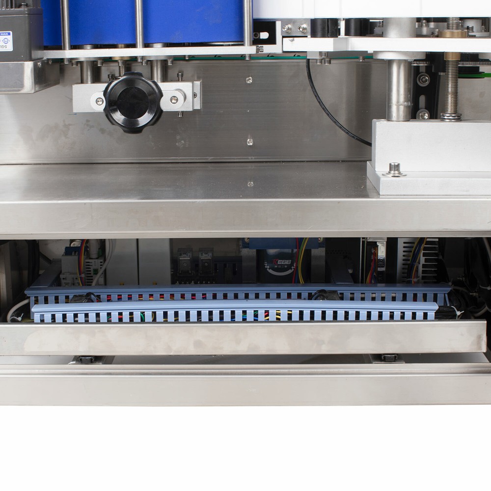 110V Tabletop Automatic Round Bottle Labeling Sticker Machine Self Adhesive Can