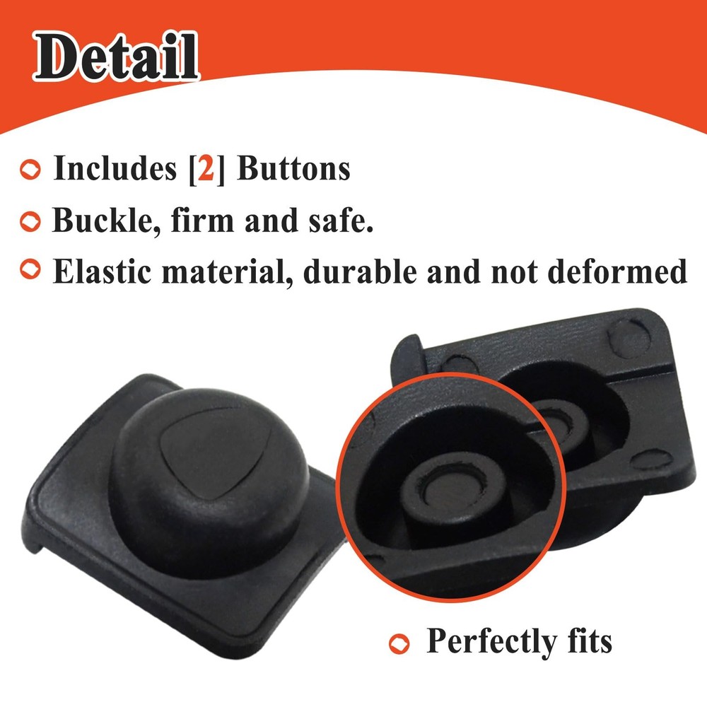 Gugaguga 2Pcs 757016 LED Flashlight Switch Button Boot Replacement Black