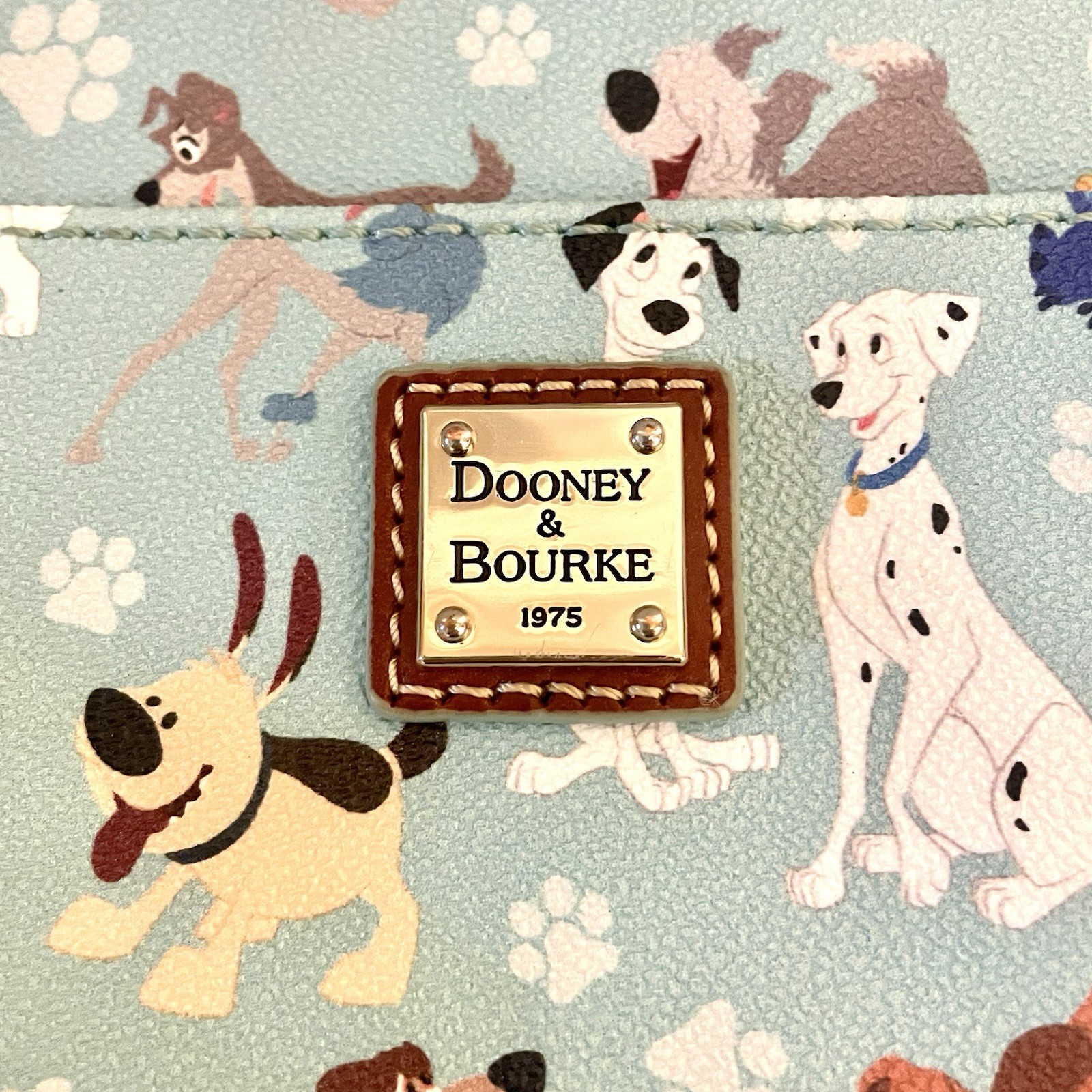 Dooney & Bourke Disney Dogs Ambler Purse Blue 2017 Crossbody Shoulder Bag - EUC