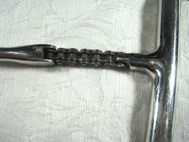 Horse Bit Dee Ring Snaffle Half Bike Chain Titanium 5.5''
