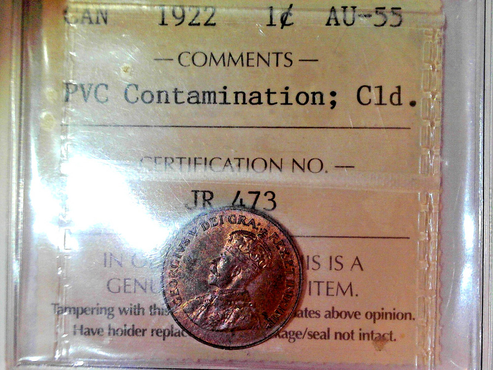 1922 Canada one cent coin. ICCS Certified.