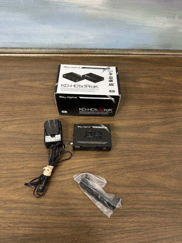 Key Digital KD-HD1x1ProK HDMI Extender/Booster/Buffer with Audio De-Embedder