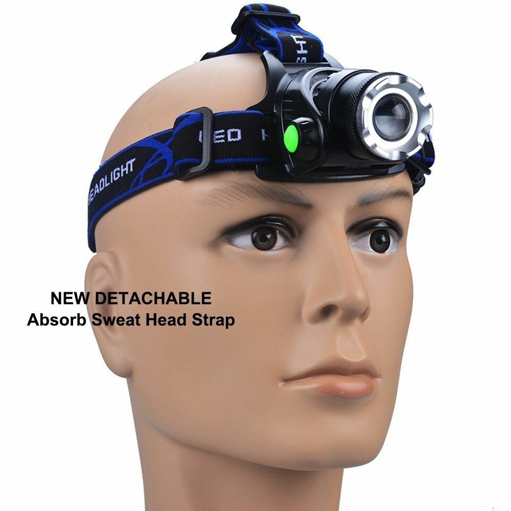 3x 350000LM LED Headlamp Headlight Flashlight Head Light Rechargeable Battery