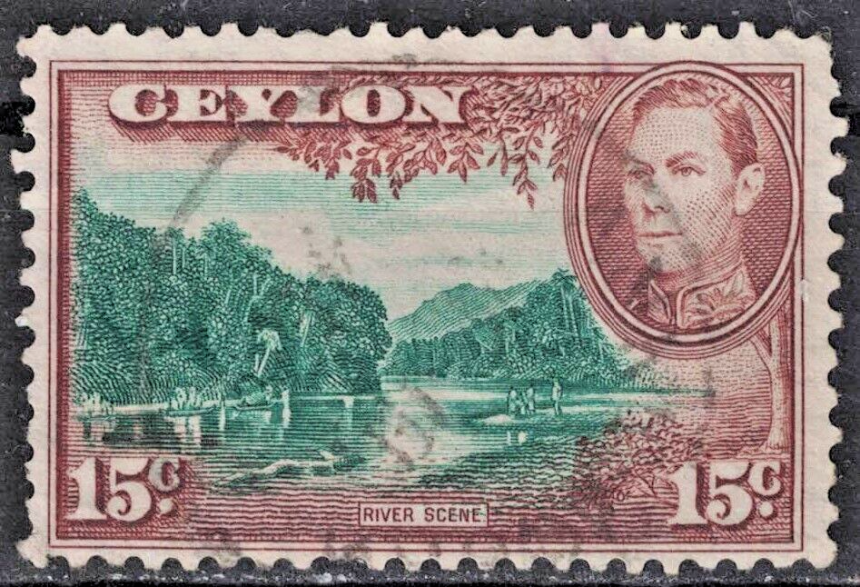 CEYLON:1938-52 SC#282 Used River Scene AJ813
