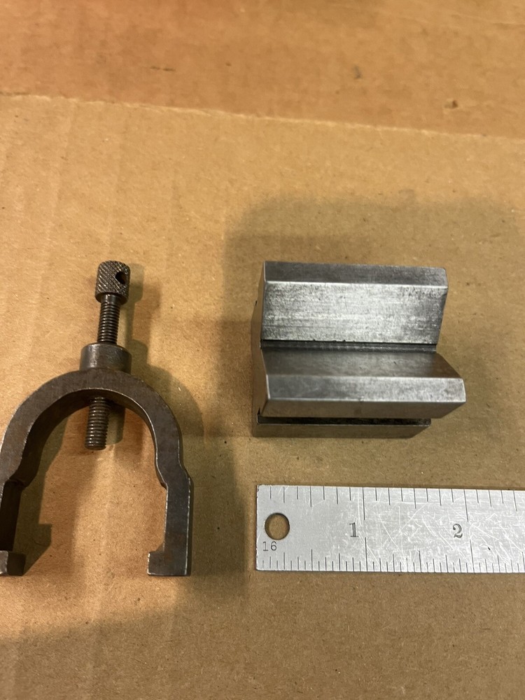 Small Toolmaker V-block W/Clamp