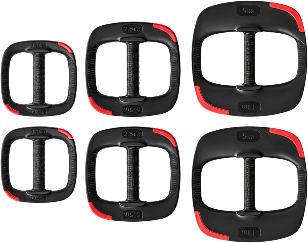 ™ Dual Purpose Ergonomic Exercise Weight Plates for Total Body Workouts