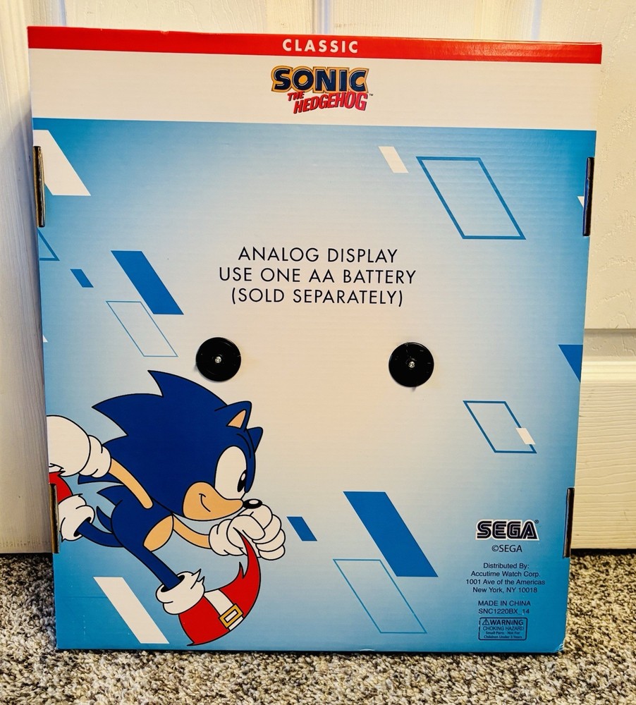 Sonic the Hedgehog Face Large 13.5” Wall Clock