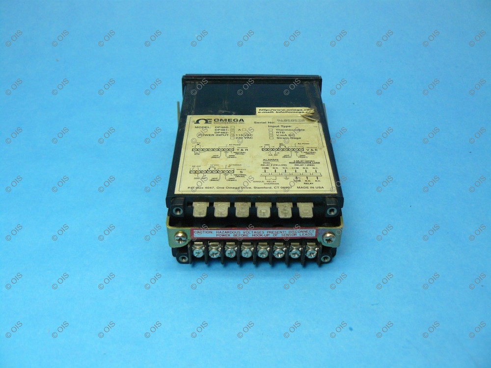 Omega DP461-V Digital Temperature Panel Meter 1/8 Din 115VAC V/Ma Input Tested