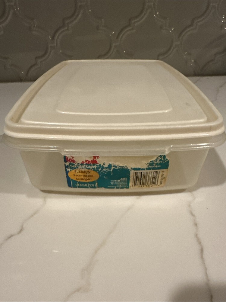 Rubbermaid Servin Saver Storage Container Rectangular Almond Lid#7