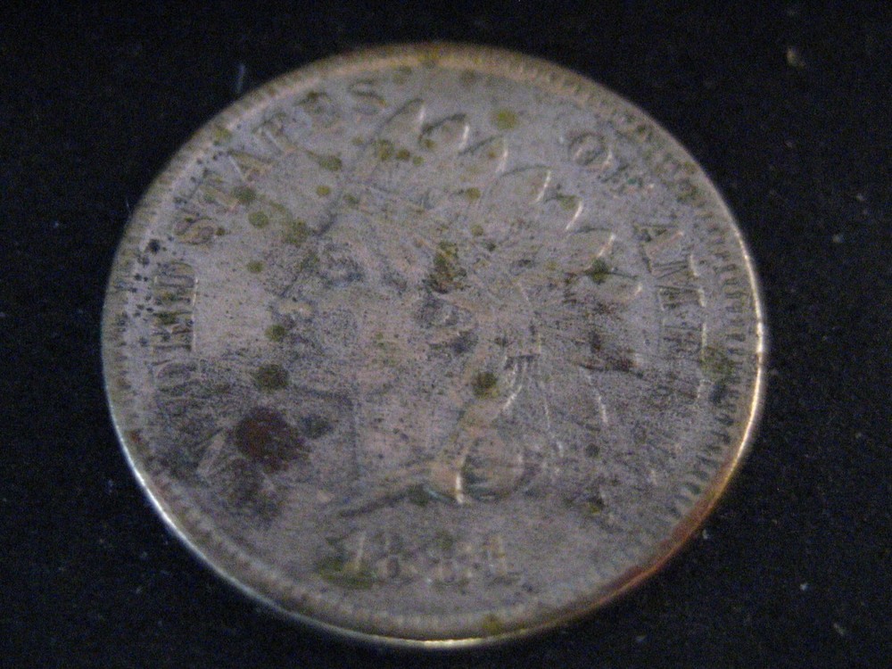 1881 Indian Head Cent XF Damaged