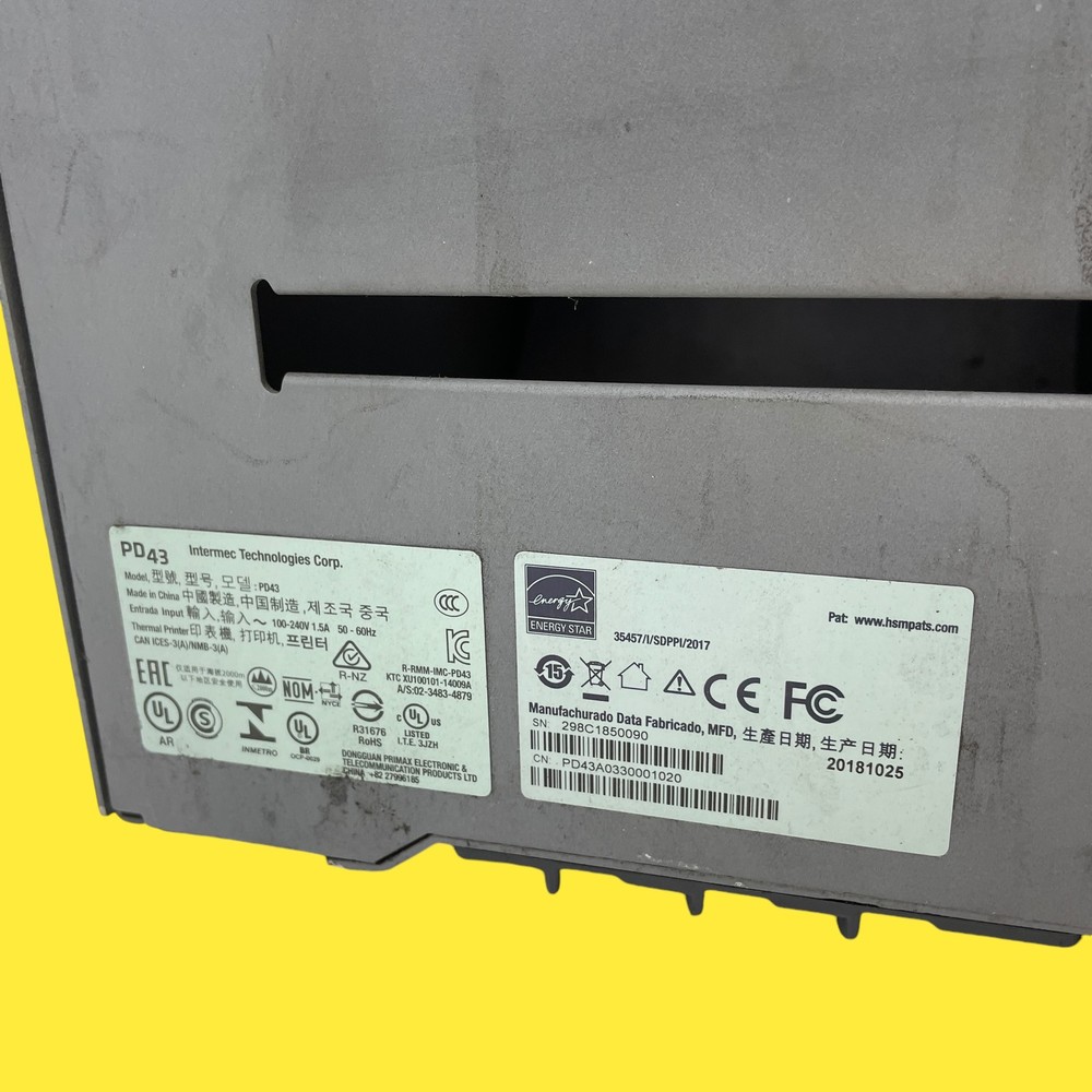 READ Intermec PD43 Thermal Barcode Label Printer Gray #IS4556