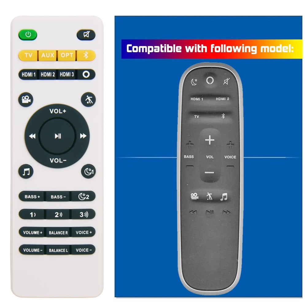 GENGQIANSI New Remote Control Fit for Polk React & Command Sound Bars black