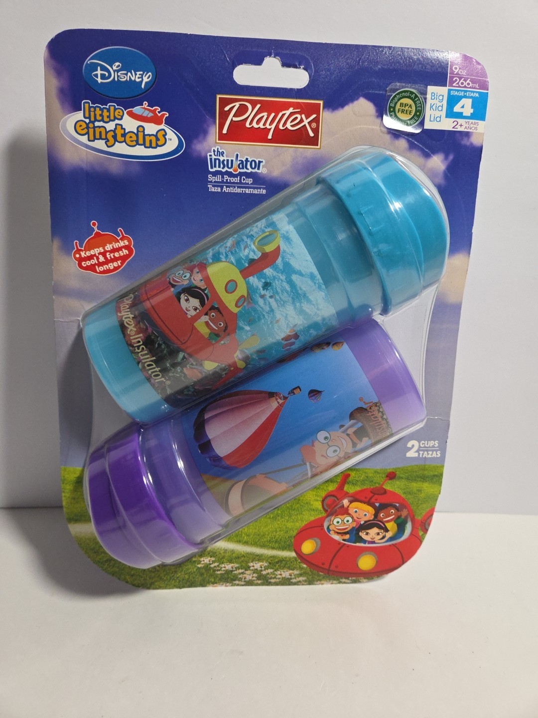 Playtex Little Einsteins Sippy Cup 2 Pack Super Rare HTF Disney New Sealed