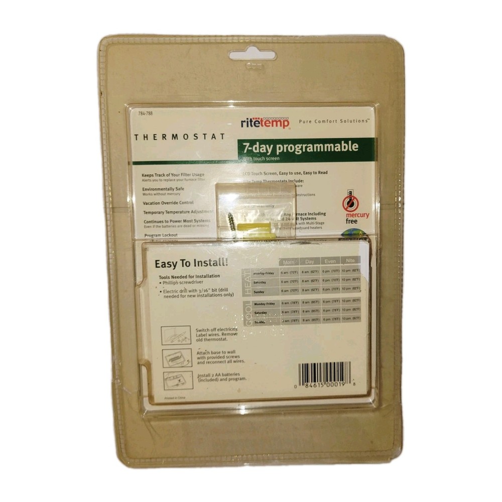 New RiteTemp Thermostat 7 Day Programmable Touch Screen Pixelation Issue READ