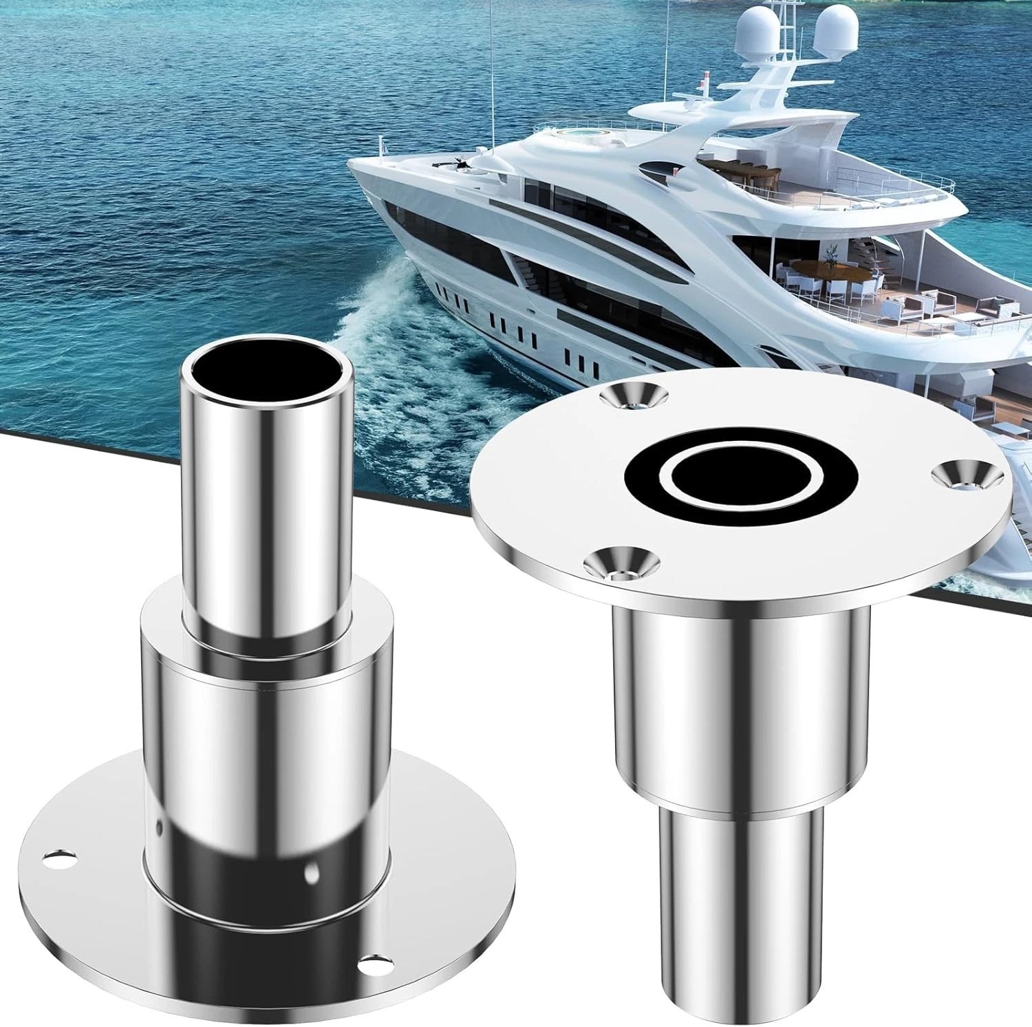 For Diesel Heaters 316 Stainless Steel Thru Hull Exhaust Fittings 24mm Pipe Tube