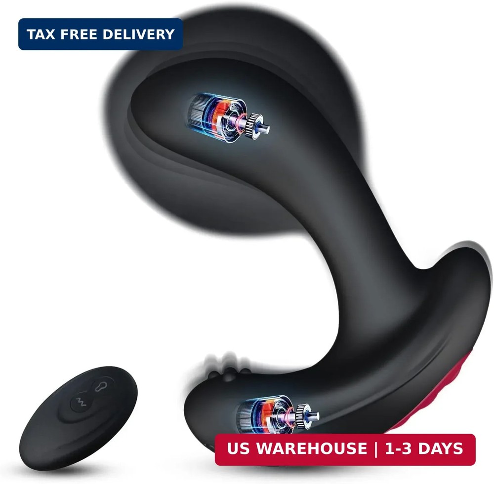Prostate Massager Inflatable Butt Plug - Remote Control Anal Vibrator with Autom