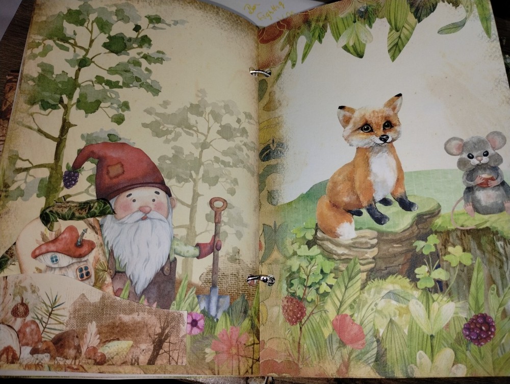 Gnome Forest Junk Journal Scrapbook USA