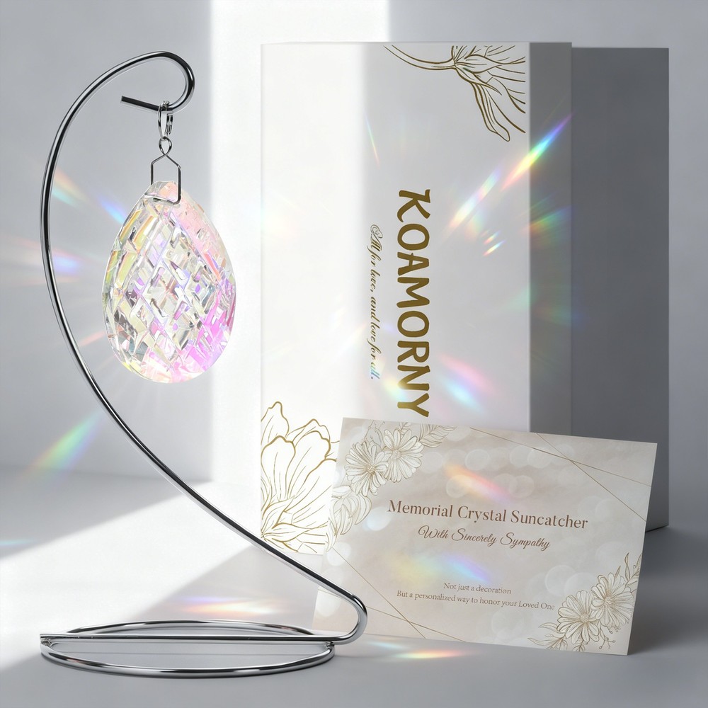 Sun Capture Light Drop Shape Vertical Crystal Glass Light Capture Device Gift