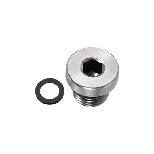 M10 x 1 Stainless Steel Pipe Plug, Internal Hex Head Socket Pipe Fitting |