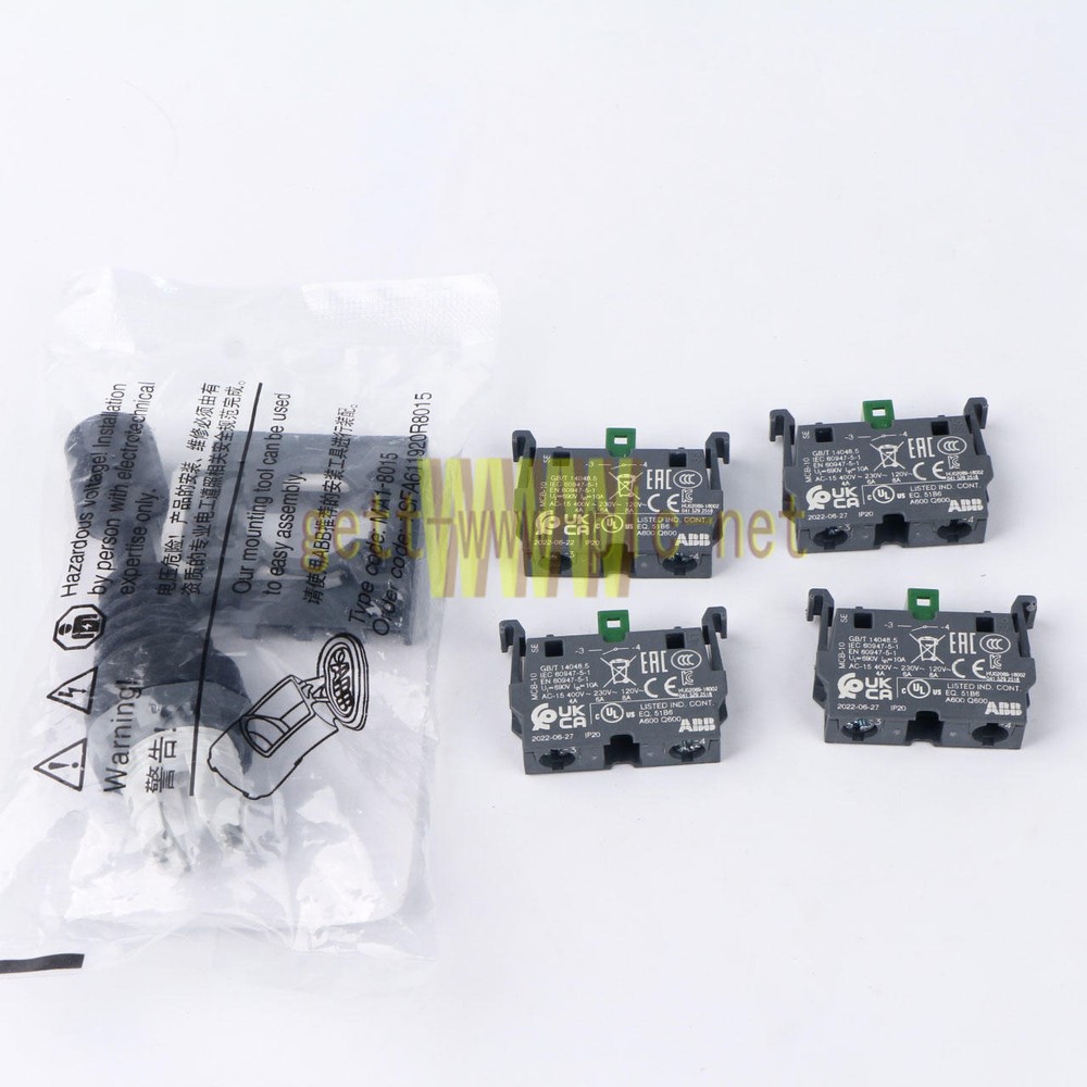 1x ABB Control Joystick Switch MJS6-40B with 4 MCB-10 Contacts Reset Type