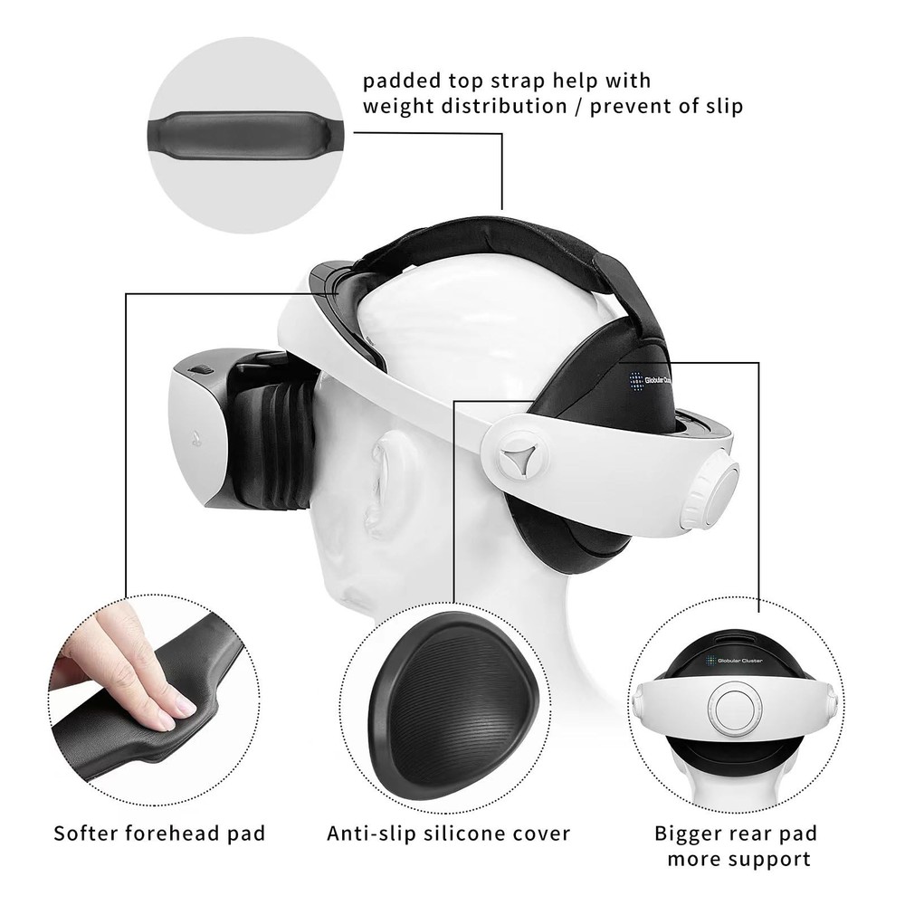 Globular Cluster CMP2 Comfortable Mod for PS VR 2 - Sweet Spot Keeper- White