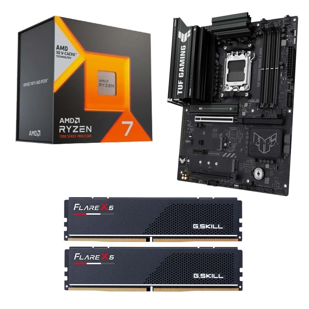 AMD Ryzen 7 7800X3D, ASUS B650E-E TUF Gaming, G.Skill Flare X5 32GB RAM Bundle