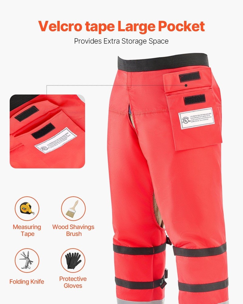 Apron chainsaw chaps Class D 8 layers 420D nylon medium adjustable waist