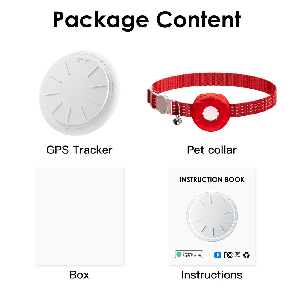 Cat Tracker, Lightweight Pet Tracker for Cats, GPS Tracker for Cats, Compatib...