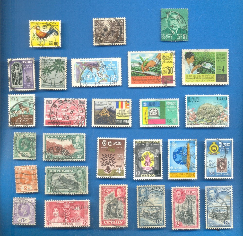 CEYLON.27 USED STAMPS