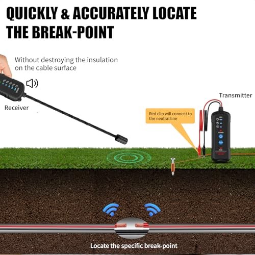 Underground Wire Locator, Electrical Circuit Tracer with Earphone, Detects