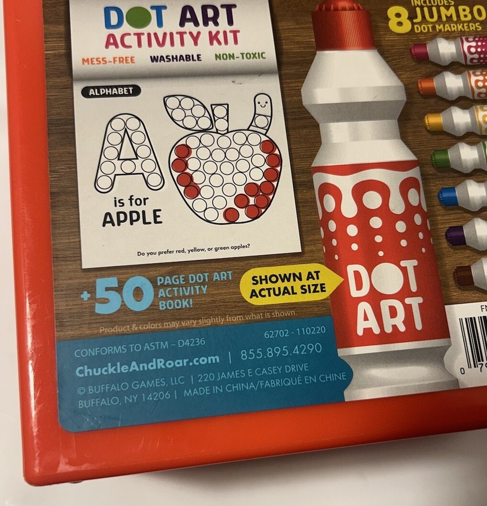 Chuckle & Roar Mini Marker Dot Art Activity Kit Washable Non-Toxic! Opened!