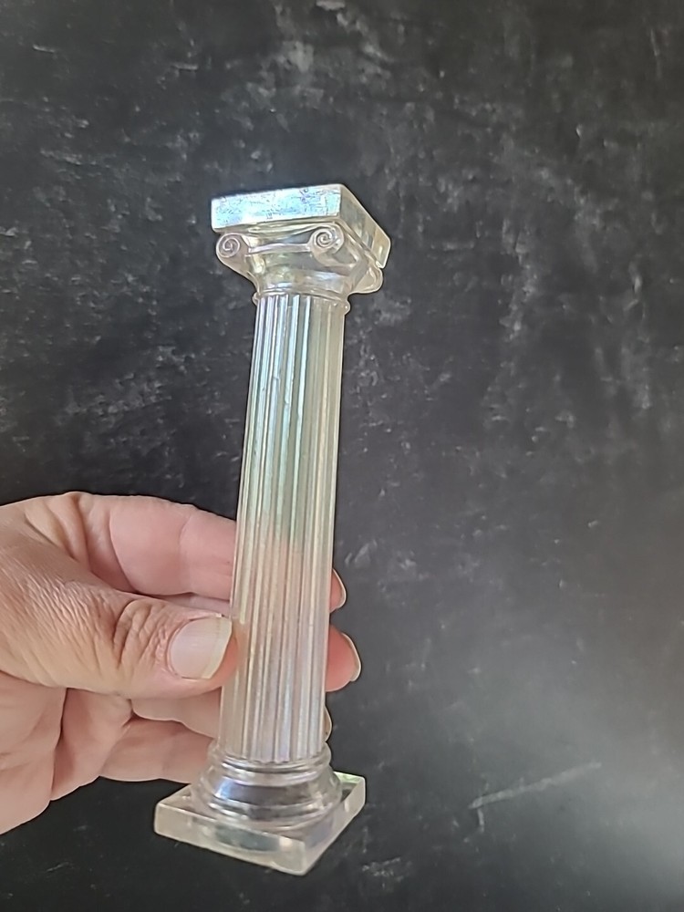 Greek Column Plastic Iridescent Cake Pillar Vintage