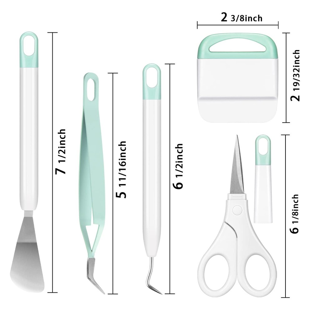 Vinyl Weeding Tool Set: Vinyl Weeding Craft Basic kit 5 Pieces Including Twee...
