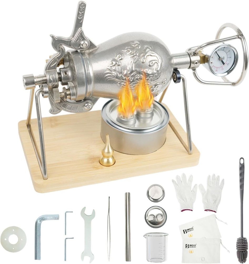 350ml Chinese Popcorn Maker, Cannon Machine, 350ML, Sliver